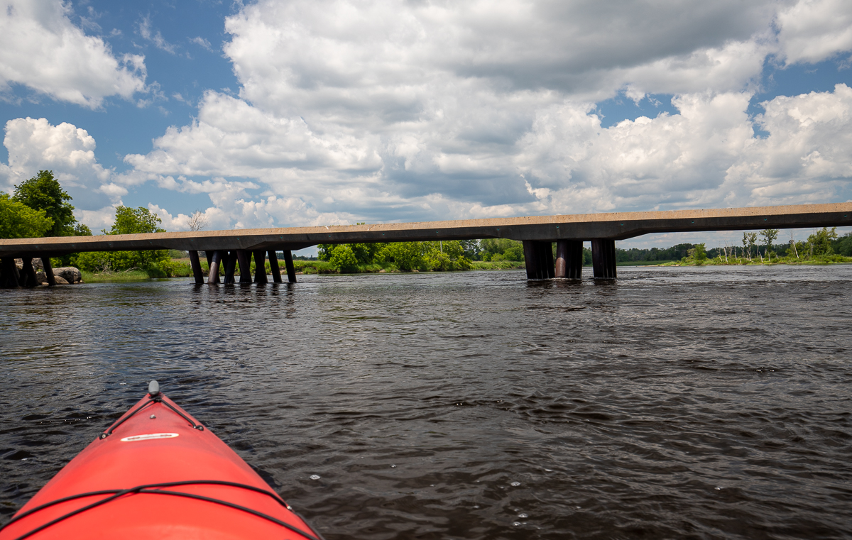 The farm bridge to Upper Shores Island in the St. John/Wolostoq River